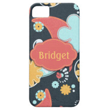 Retro Floral - Add a name - iPhone 5 Covers