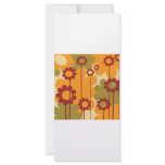 Retro floral background rack cards