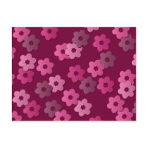 Retro Floral Postcard