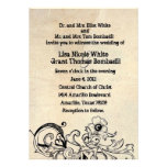 Retro Floral Wedding Invitation