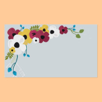 Retro flowers Business Card business cards