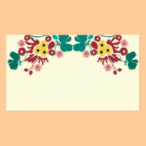 Retro flowers Business Card business cards