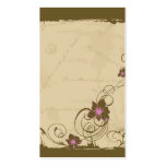 Retro flowers Profile Card business cards