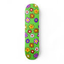 Retro Flowers Skateboard
