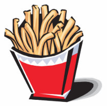 retro french fries design photo cut out