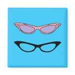 Retro Fridge Magnet ~ 50s Cats'-Eye Glasses