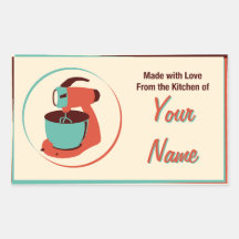 Retro 'From the Kitchen of' stickers