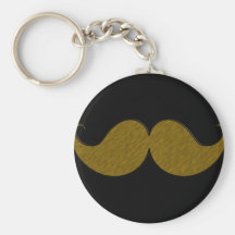 Retro Fur Mustache Keychains