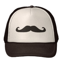 Retro gentelman moustaches illustration trucker hats
