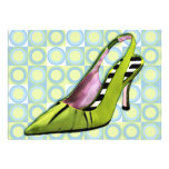 Retro Geo Lime Personalized Announcement