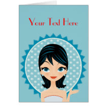 Retro Girl Greeting Card