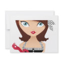 Retro Girl invitations