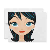 Retro Girl invitations