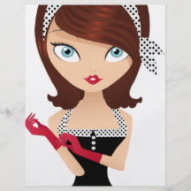 Retro Girl Personalized Flyer