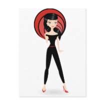 Retro Girl postcards