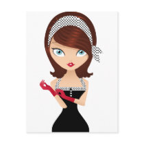 Retro Girl postcards
