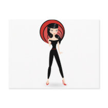 Retro Girl postcards
