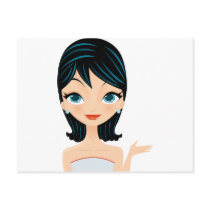 Retro Girl postcards