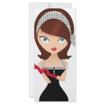 Retro Girl Custom Rack Card