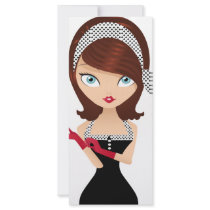 Retro Girl Custom Rack Card