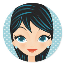 Retro Girl stickers