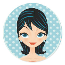 Retro Girl stickers
