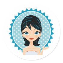 Retro Girl stickers
