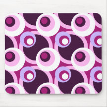 Retro Golden Sixties style circles Mousepads
