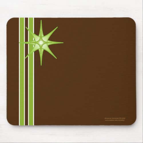 Retro Green and Brown Mousepad zazzle_mousepad