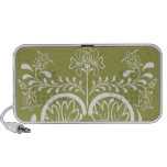 Retro Green and White Floral Speaker