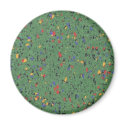 Retro Green Confetti Speckled magnets
