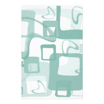 Retro Green Craft Paper Customized Stationery