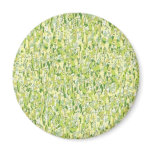Retro Green & White Confetti Speckled magnets