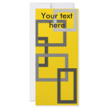 Retro grey squares on yellow rack cards