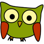Retro Groovy Owl Christmas Ornament Photo Sculpture