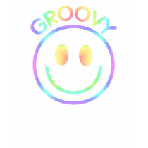 Retro Groovy Rainbow Smiley Twofer T-shirt