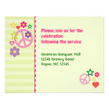 Retro Groovy Response Card Personalised Announcement