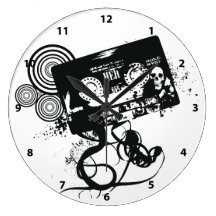Retro Grunge Audio Tape & Skull