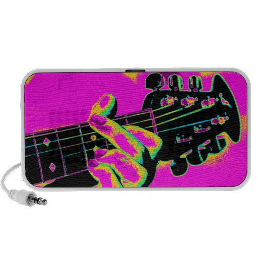 Retro Guitar Player Portable Speakers