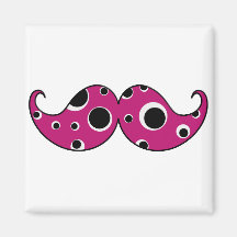 Retro Handlebar Mustache Moustache Refrigerator Magnet