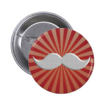 Retro Handlebar Mustache on 60s Background Pin