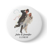 Retro Happy Elated Wedding Couple Gifts