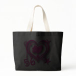 RETRO HEART ABSTRACT TOTE BAGS