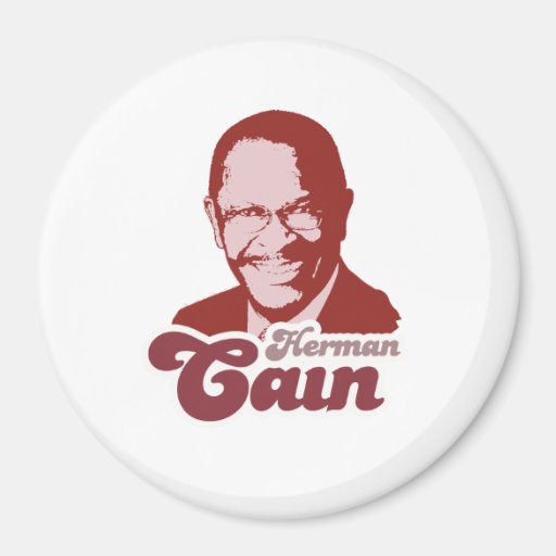 Retro Herman Cain Refrigerator Magnets