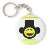 Retro High-Top Monkey keychain got banana?