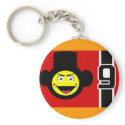 Retro High-Top Monkey Racing Keychain