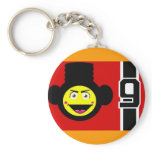 Retro High-Top Monkey Racing Keychain
