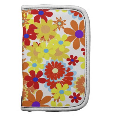 Retro Hippie Peace Flowers Organizers