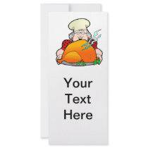 Retro Home Cooking Design. Add Your Own Text. Personalised Rack Card