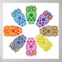 Retro Hoot Owl Print